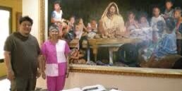 D04DFF4A-10BA-4152-A861-370B2D81B0D4 Jesus is surrounded by "apostles" -- not the Jewish ones often depicted by Leonardo Da Vinci. Joey's "apostles" came from the ghettos and the cemeteries which the children have called their homes.